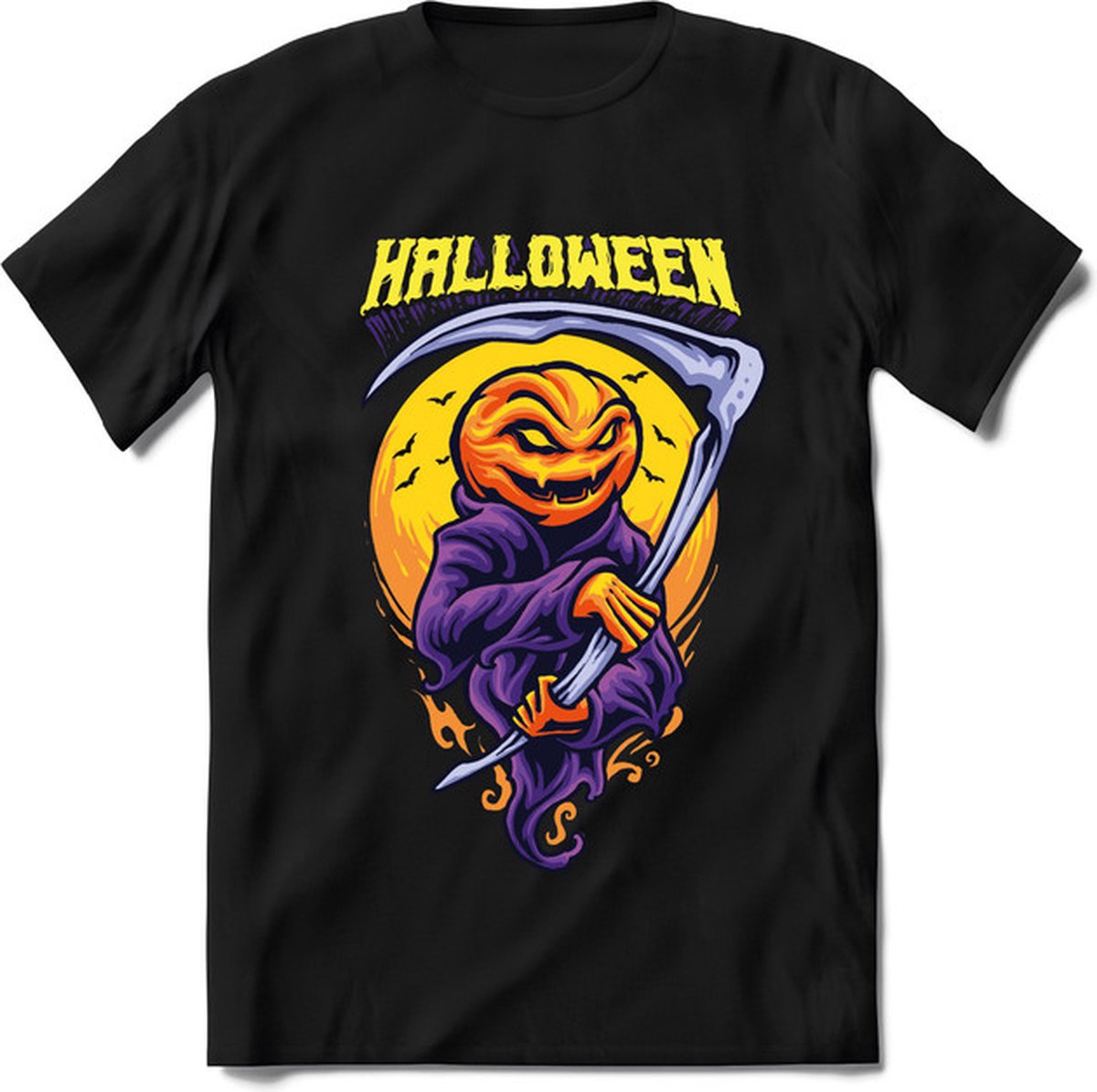 Halloween T-Shirt | Horror  Kleding Heren / Dames | Weerwolf , Monster , Vleermuis en Pompoen  Shirt |